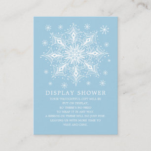 Liten snöflinga Vinter Baby Shower Display Dusch Tilläggskort