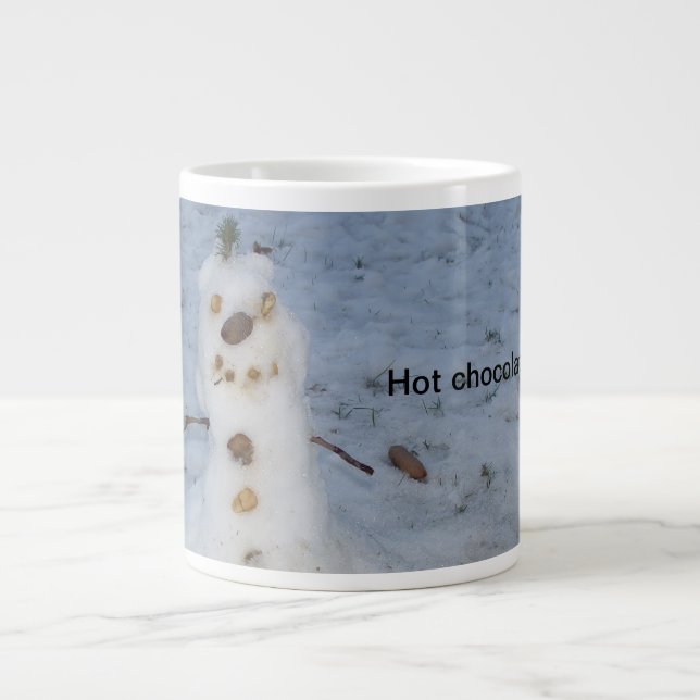 Liten Snömannen Varm Choklad Jumbo 20 oz. Mugg (Framsidan)