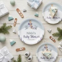 Liten Snowboarders Mountain Baby Shower