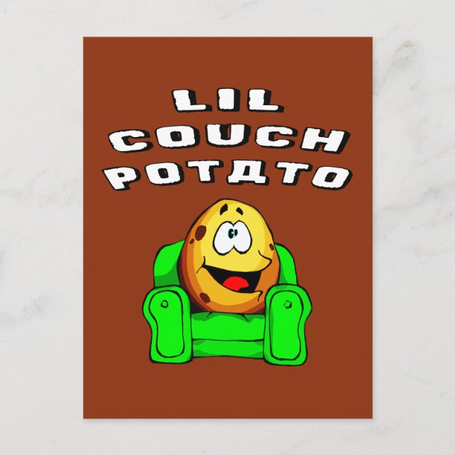 Liten soffpotatis vykort (Framsida)