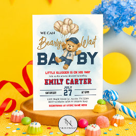 Liten sogger Barly Wait Baseball Baby Shower Inbjudningar