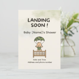 Liten soldat Baby Shower Inbjudan — Patriotisk kam