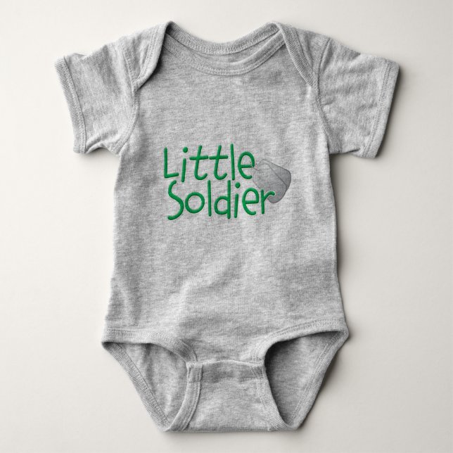 Liten soldat - Militär Baby Tröja (Framsida)
