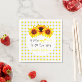 Liten solros baby shower pappersservett
