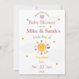 Liten solskensstråle Boho Baby Shower-inbjudan Inbjudningar