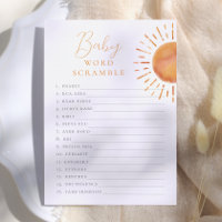 Liten solstråle baby ordsallad spel