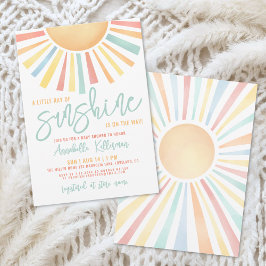 Liten solstråle Baby Shower Inbjudningar