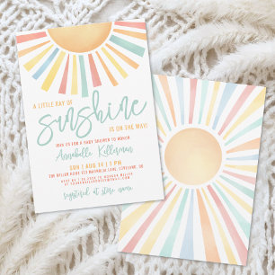 Liten solstråle Baby Shower Inbjudningar