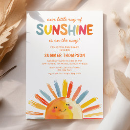 Liten solstråle baby shower inbjudningar