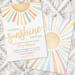 Liten solstråle Baby Shower Inbjudningar