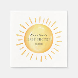 Liten solstråle Baby Shower Pappersservett