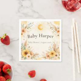 Liten solstråle Baby Shower servetter