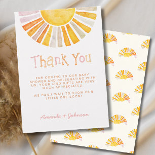 Liten solstråle Baby Shower Tack Kort