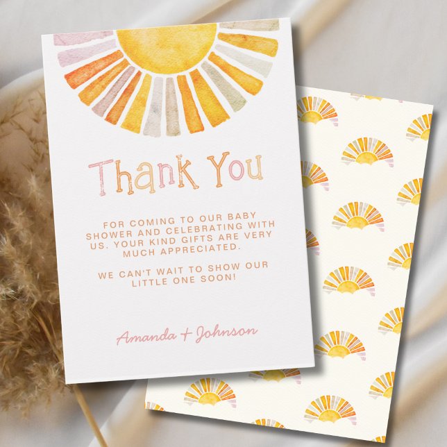 Liten solstråle Baby Shower Tack Kort (Skapare uppladdad)