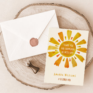 Liten solstråle Baby Shower Tack Kort