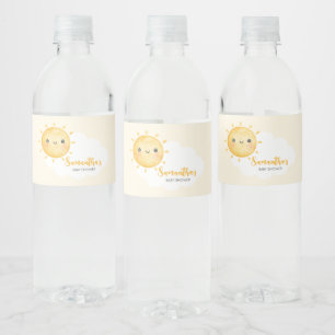 Liten solstråle Baby Shower Vattenflaskor Etikett