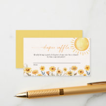 Liten solstråle blöja lotteri kort