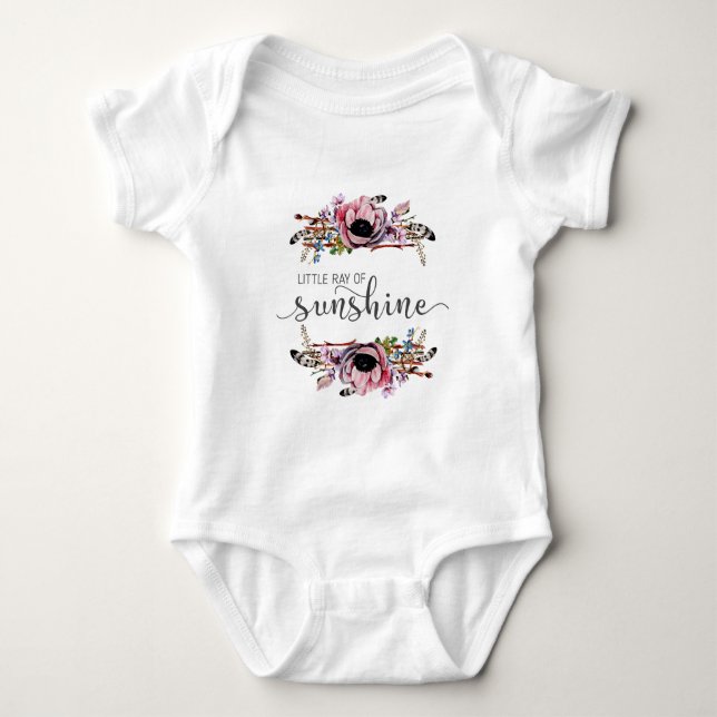Liten solstråle | Boho Chic Babyflicka Tutu Tröja (Framsida)