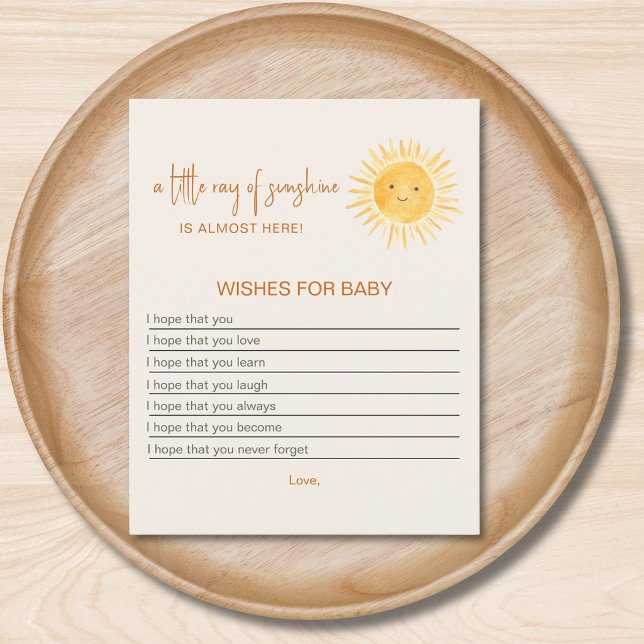 Liten solstråle önskar för baby shower spel (Skapare uppladdad)