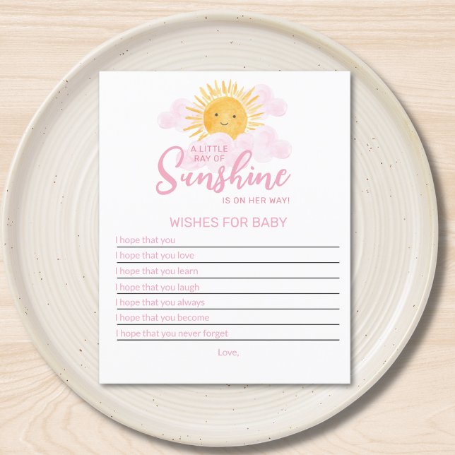 Liten solstråle önskar för baby shower spel (Skapare uppladdad)