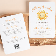 Liten solstråle QR-kod Baby Shower