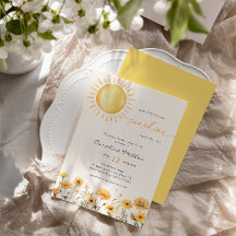 Liten solstråle vildblomma baby shower