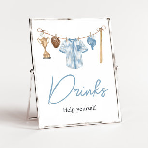 Liten soppa Baseball Baby Shower Drinks Poster