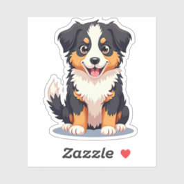 Liten söt Aussie Shepherd-valp dekal