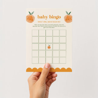 Liten söt baby baby shower Bingo spelbart Rådkort