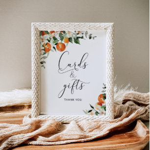 Liten söt baby shower-kort och present skylt