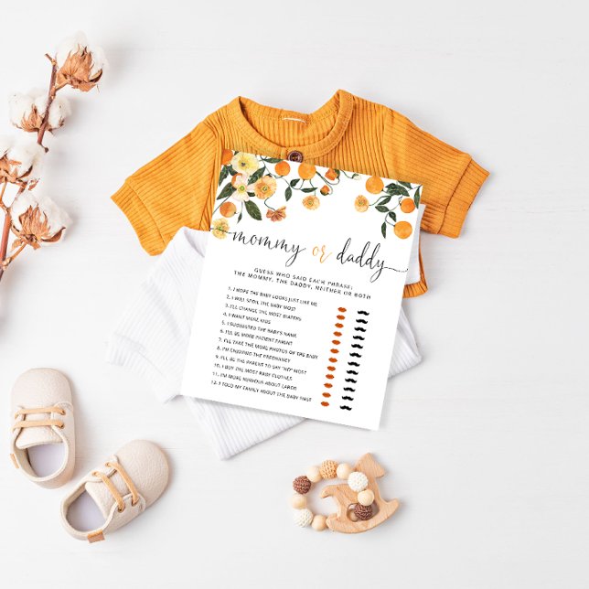 Liten söt botanisk gissningsspelkort för baby show (Skapare uppladdad)