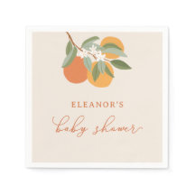 Liten söt citrus apelsiner baby shower