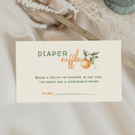 Liten söt citrus baby shower blöja lotteri tilläggskort