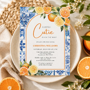 Liten söt citrus baby shower inbjudan