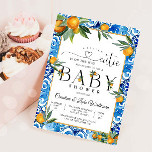 Liten söt citrus baby shower inbjudan