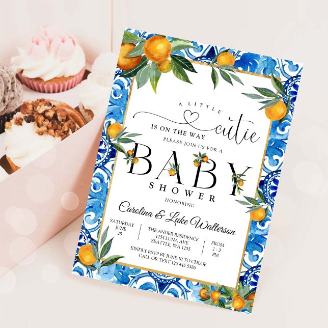 Liten söt citrus baby shower inbjudan (Skapare uppladdad)