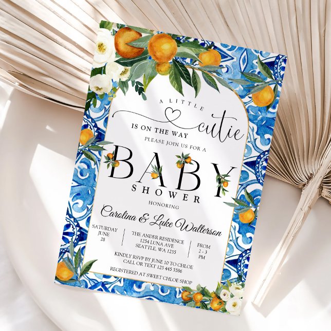 Liten söt citrus baby shower inbjudan (Skapare uppladdad)