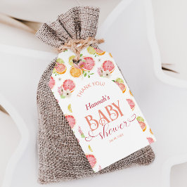 Liten söt citrus baby shower present presentetikett