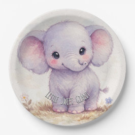 Liten Söt Jätte Elefant Lila Babyfirande