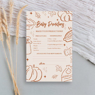Liten söt lilla paj Baby Shower Baby Förutsägelser