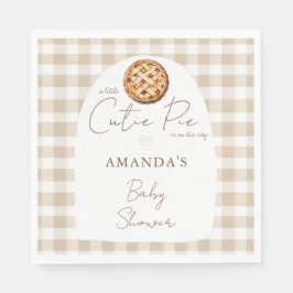 Liten söt lilla paj Baby Shower Neutral Pappersservett