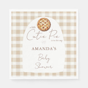 Liten söt lilla paj Baby Shower Neutral Pappersservett
