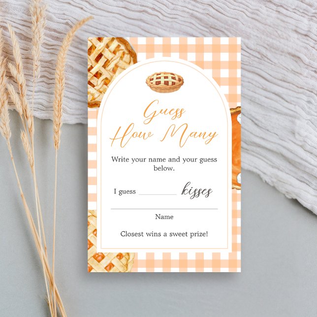Liten söt liten Pärlband Baby Shower Gissningslek (Little Cutie Pie Gingham Baby Shower Game)