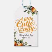 Liten söt orange baby shower personlig