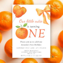 Liten söt orange citrus 1-årsdag