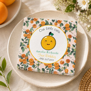 Liten söt orange citrus 1-årsdag  Pappersservett