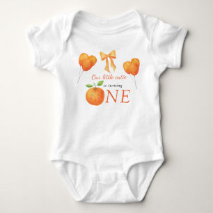 Liten söt orange citrus 1-årsdag t shirt
