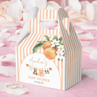 Liten söt orange citrus baby shower presentaskar