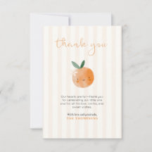 Liten söt orange citrus baby shower