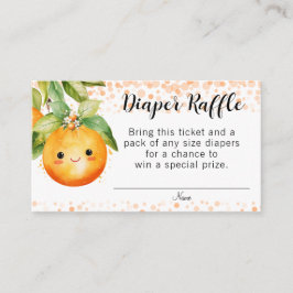 Liten söt orange citrus blöja lotteri tilläggskort